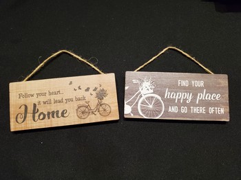 Small Hanging Wooden Signs